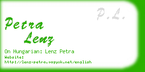 petra lenz business card